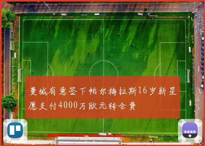 曼城有意签下帕尔梅拉斯16岁新星愿支付4000万欧元转会费